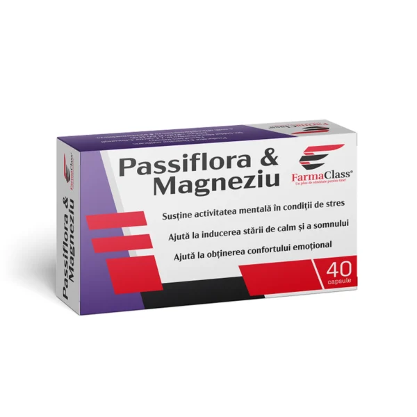 Passiflora si magneziu, 40 capsule, Farmaclass