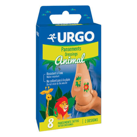 Plasturi pentru copii Tattoo Animal, 8 bucati, Urgo