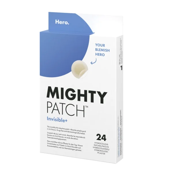 Plasturi hidrocoloidali pentru acnee Mighty Patch Invisible,24 bucati, Hero
