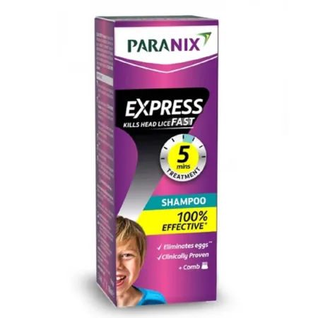 Sampon impotriva paduchilor Paranix Express Rapid, 200ml+pieptene, Omega Pharma