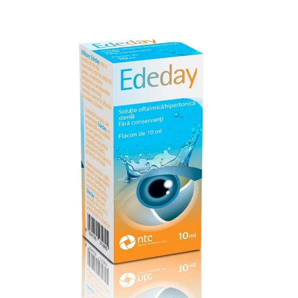 Solutie oftalmica hipertonica sterila Ededay, 10ml, NTC