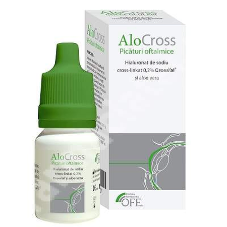 Solutie oftalmica lubrifianta AloCross, 8ml, Off Italia