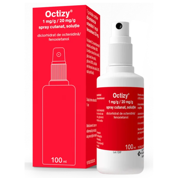 Spray antiseptic Octizy 1mg/g+20mg/g, 100ml, Egis