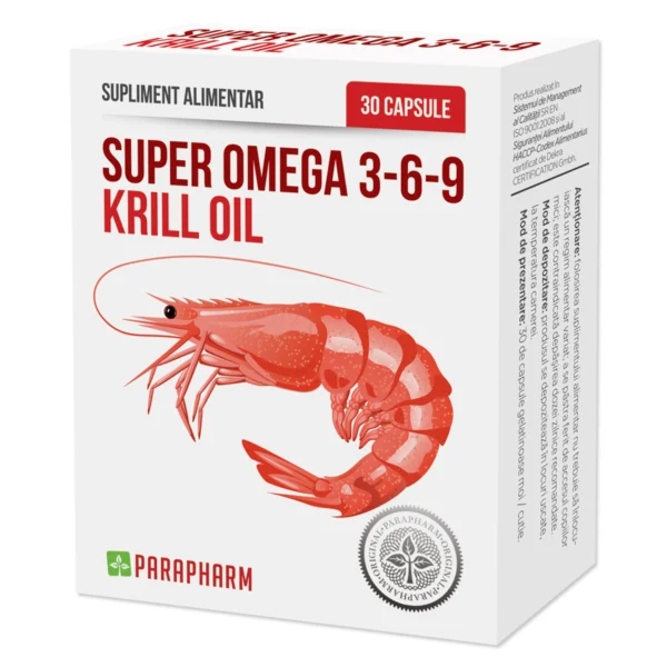 Super Omega 3-6-9 Krill Oil, 30 capsule, Parapharm