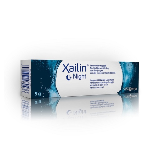 Unguent oftalmic lubrifiant Xailin Night, 5 g, Visufarma