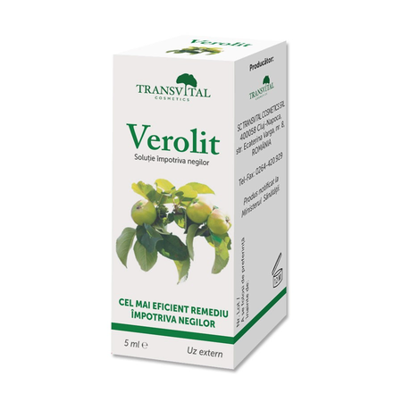 Solutie impotriva negilor Verolit, 5ml, Transvital
