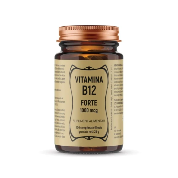 Vitamina B12 Forte, 100 comprimate filmate, Laboratoarele Remedia