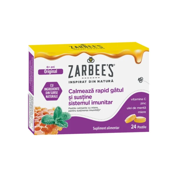 Pastile pentru gat Zarbee`s, 24 pastile, Johnson & Johnson