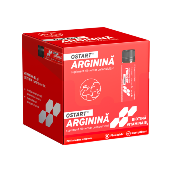 Ostart Arginina solutie, 20 flacoane x 25ml, Fiterman Pharma