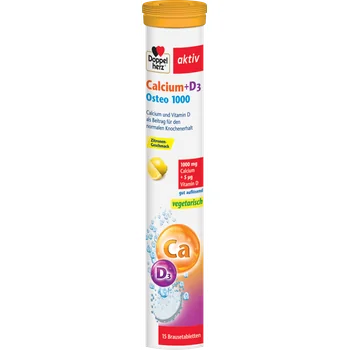 Calciu+D3 Osteo 1000 Aktiv, 15 comprimate efervescente, Doppelherz