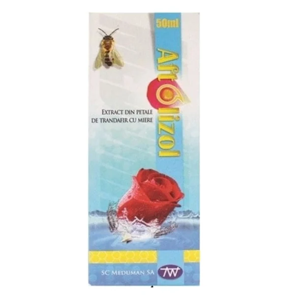 Extract din petale de trandafir cu miere Aftolizol , 50ml, Meduman