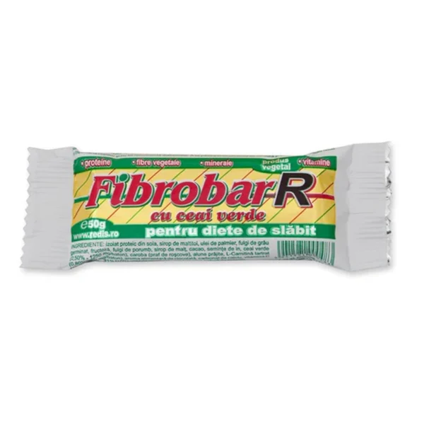 Baton Fibrobar-R cu ceai verde, 50 g, Redis