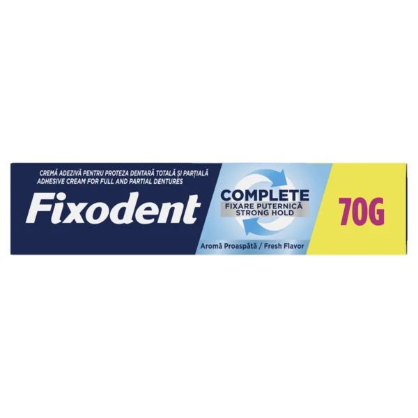 Crema adeziva pentru proteza dentara Complete Strong Hold Fresh, 70g, Fixodent