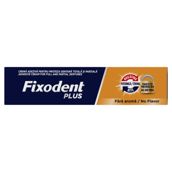 Crema adeziva pentru proteza dentara Plus Strong Bite, 57g, Fixodent