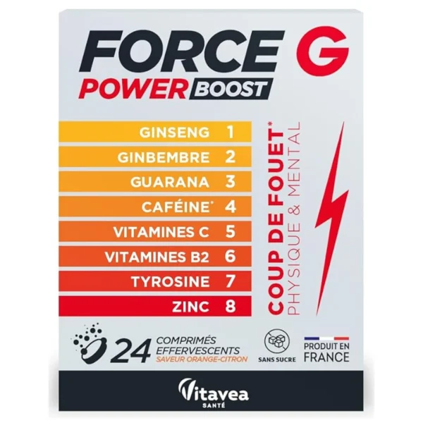 Force G Power Booster, 24 comprimate efervescente, Vitavea
