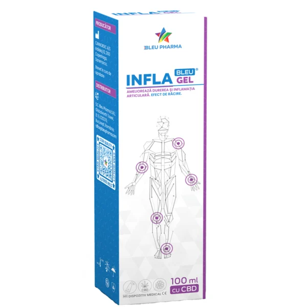 Gel pentru reducerea durerii si inflamatiei articulare InflaBleu, 100ml, Bleu Pharma