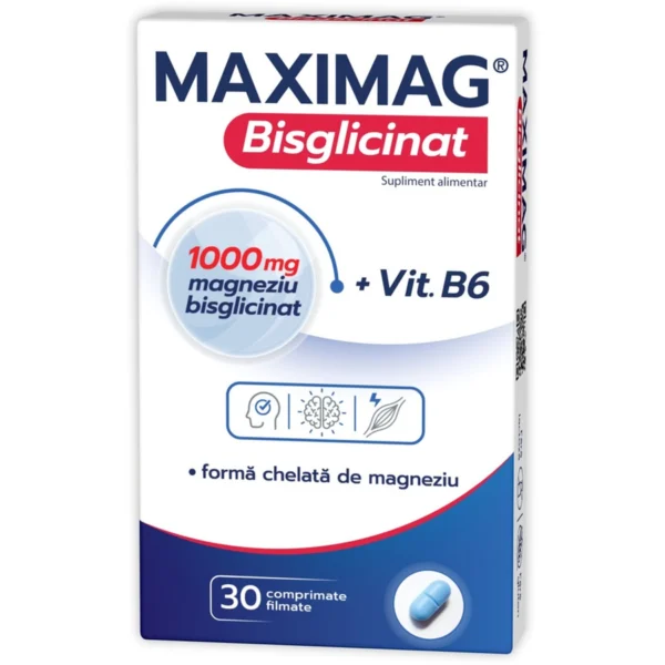 Maximag Bisglicinat, 30 comprimate, Zdrovit