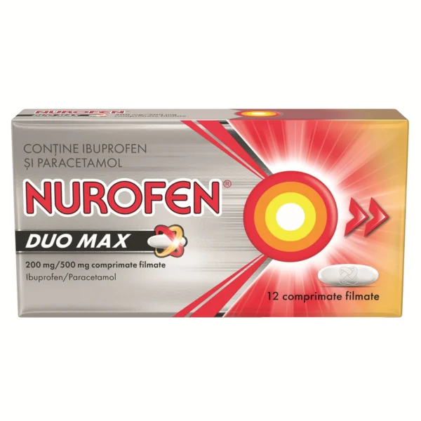 Nurofen Duo Max 200mg/500mg, 12 comprimate filmate, Reckitt Benckiser