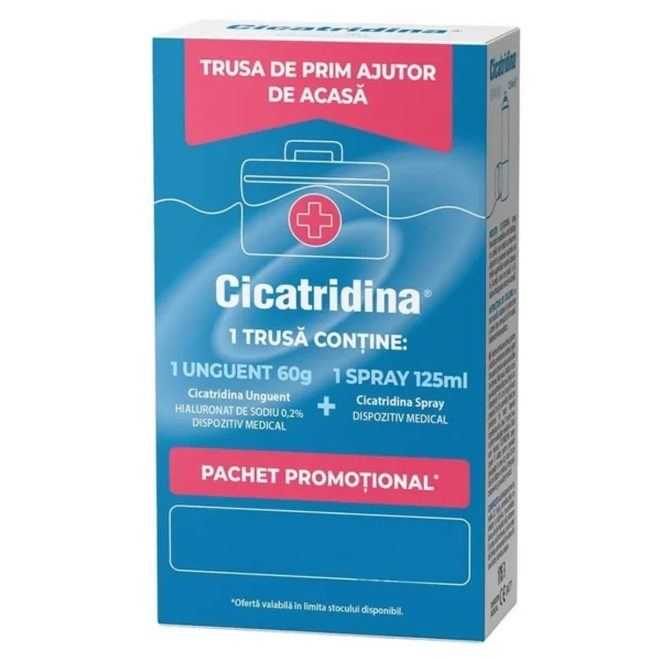 Pachet Cicatridina unguent 60g+Cicatridina spray 125ml Promo, Naturpharma