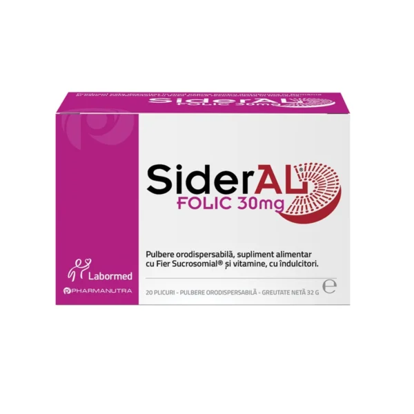 SiderAL Folic 30mg, 20 plicuri, Labormed