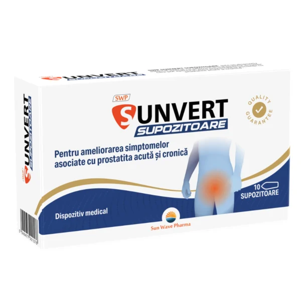 Supozitoare Sunvert, 10 supozitoare, Sun Wave Pharma