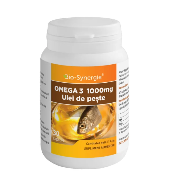 Ulei de peste Omega 3 1000mg, 30 capsule, Bio Synergie
