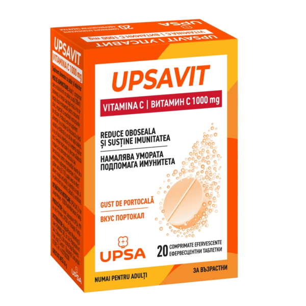 Vitamina C Upsavit 1000mg, 20 comprimate efervescente, Upsa