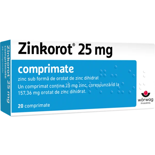Zinkorot 25mg, 20 comprimate, Worwag Pharma