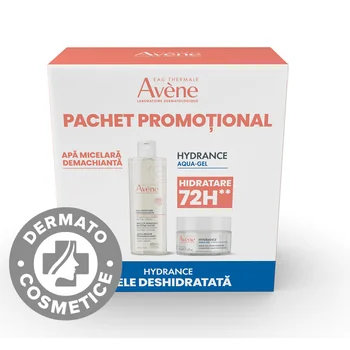 Pachet Apa micelara demachianta + Crema hidratanta de fata Aqua Gel Hydrance 50ml, Avene