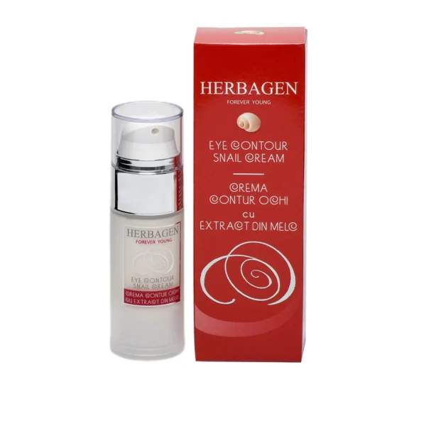 Crema contur ochi cu extract din melc, 30ml, Herbagen