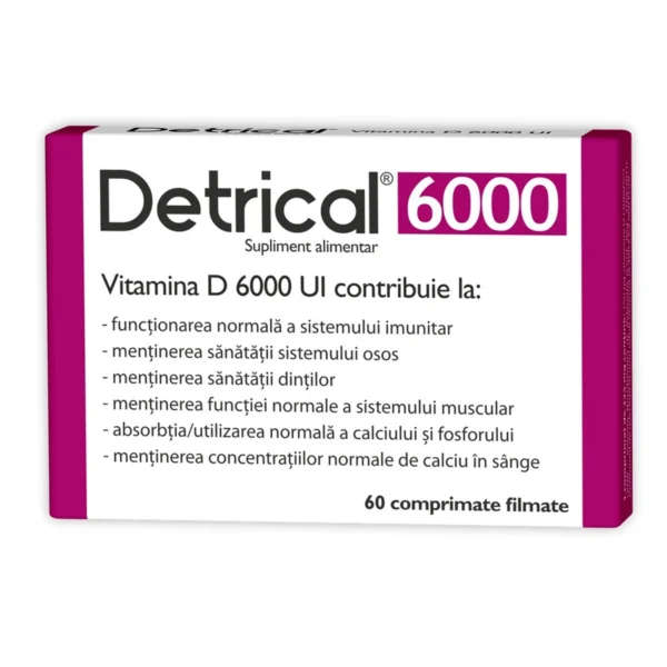 Detrical Vitamina D 6000UI, 60 comprimate, Zdrovit