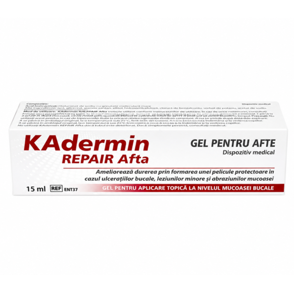 Gel pentru afte KAdermin Repair Afta, 15ml, Mba Pharma