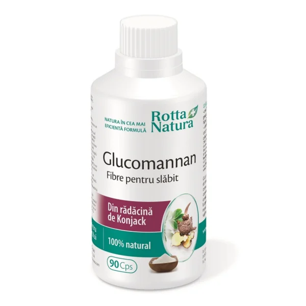 Glucomannan-Fibre pentru slabit, 90 capsule, Rotta Natura
