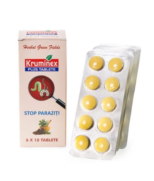 Kruminex Plus , 60 tablete pentru eliminarea parazitilor intestinali, Trio Healthcare