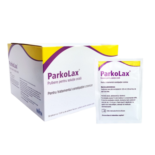ParkoLax pulbere pentru solutie orala, 50 plicuri, Desitin