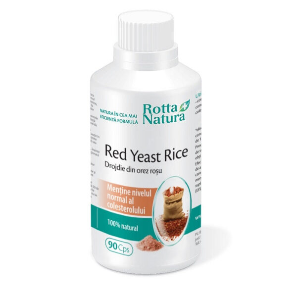Drojdie din orez rosu Red Yeast Rice, 90 capsule, Rotta Natura