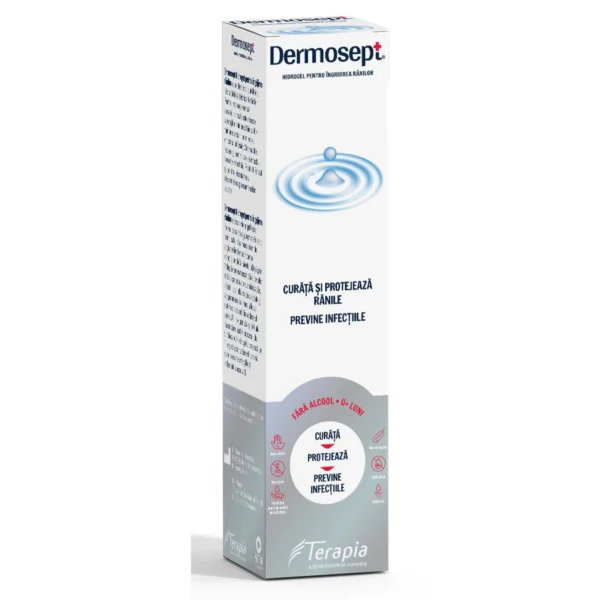 Spray hydrogel pentru ingrijirea ranilor Dermosept, 150ml, Terapia