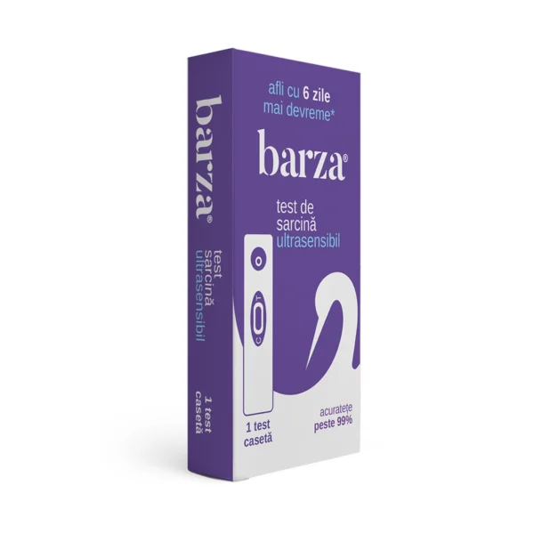 Test de sarcina caseta ultrasensibil, 1 bucata, Barza