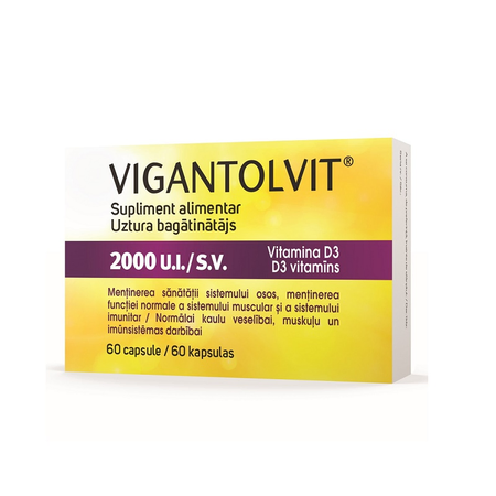 Vigantolvit 2000 U.I/S.V Vit D3, 60 capsule, Catalent