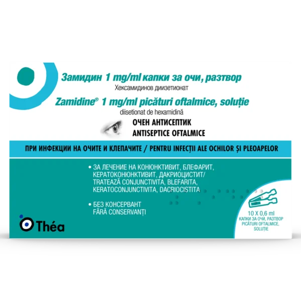Zamidine, 1mg/ml picaturi oftalmice, solutie, 10 x 0,6ml unidoze, Laborest Thea