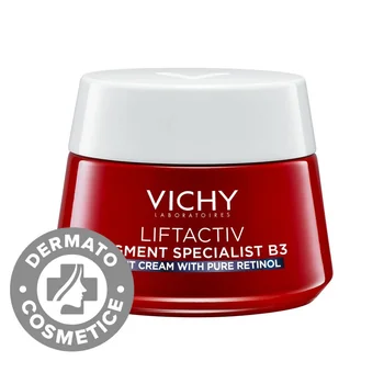 Crema de noapte antirid, anti pete pigmentare cu retinol pur niacinamida Liftactiv B3, 50ml, Vichy
