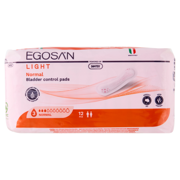 Absorbante 3 picaturi Light Normal, 12bucati, Egosan