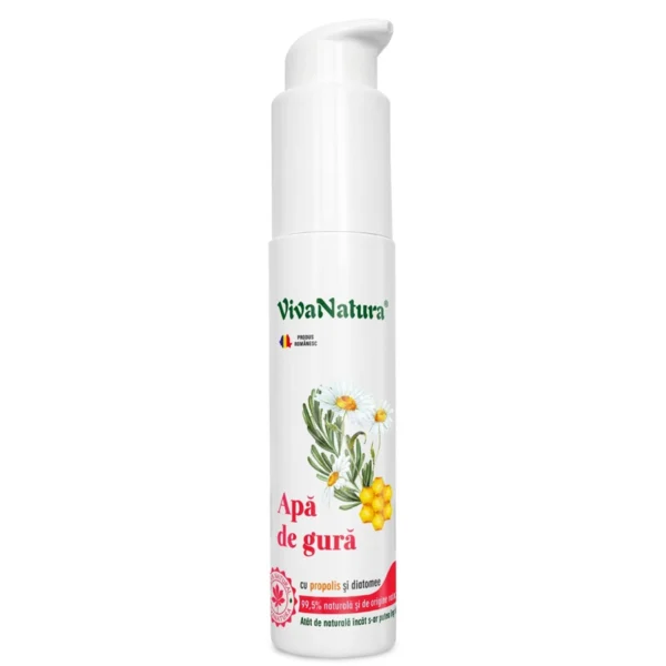 Apa de gura cu propolis si diatomee, 45ml, Viva Natura