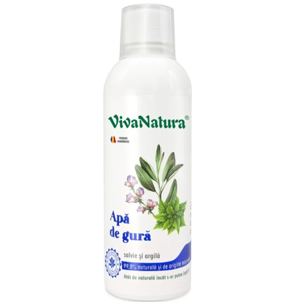 Apa de gura cu salvie si argila, 500ml, VivaNatura