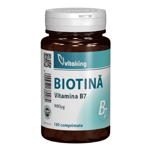 Vitamina B7-biotina 900mcg, 100 comprimate, Vitaking
