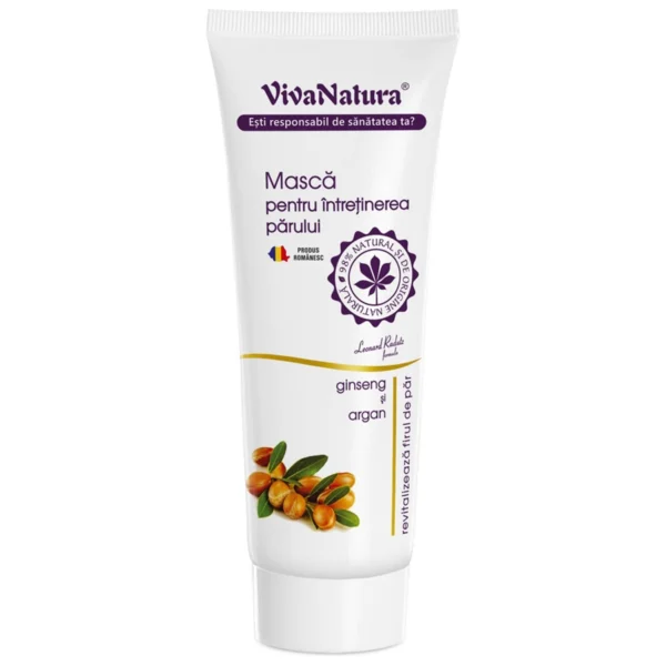 Masca de par cu ginseng si argan, 250ml, VivaNatura