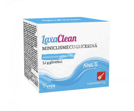 Microclisme cu glicerina pentru adulti, 6 bucati, LAxaClean, Viva Pharma