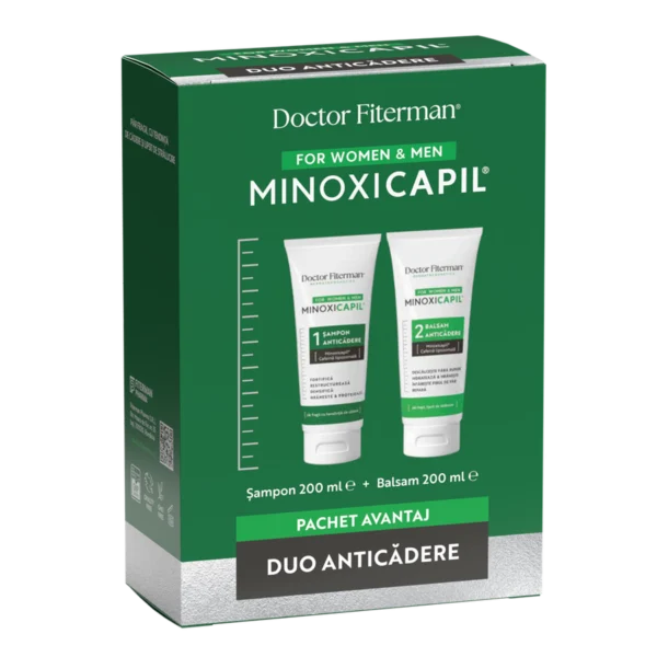 Pachet sampon, 200ml + Balsam, 200 ml, Minoxicapil, Fiterman Pharma