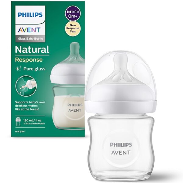 Biberon Natural response 0L+ ,120ml (sticla) SCY930/01, Phillips Avent