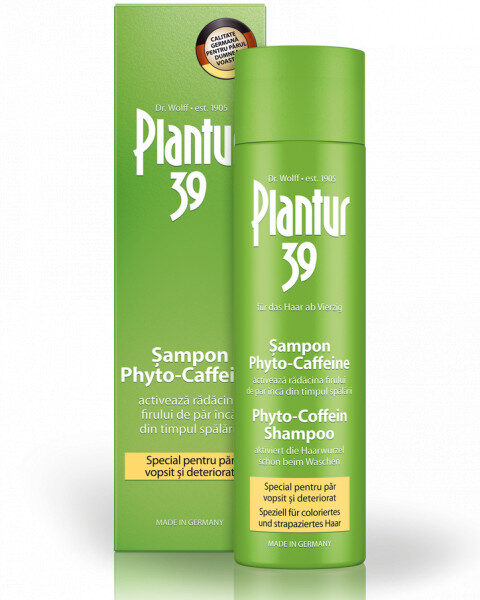 Sampon pentru par vopsit si deteriorat Phyto-Caffeine Plantur 39, 250ml, Dr Kurt Wolff